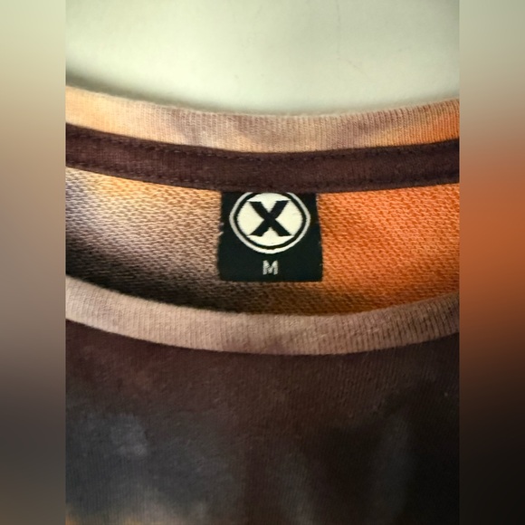 CircleX Tie Dye Cropped Pull Over Crewneck Sweatshirt Cute Spooky Fall Colors - Picture 7 of 11